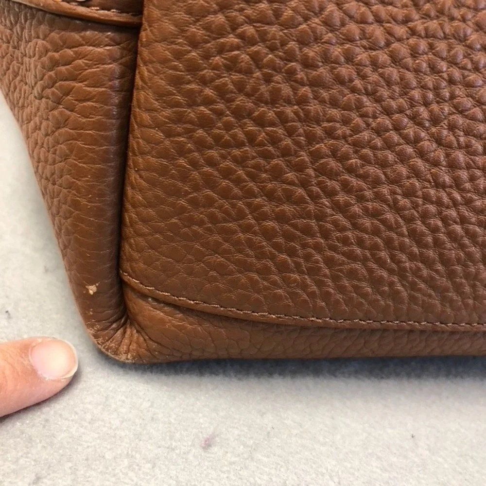Rebecca Minkoff Darren Signature Carryall Hobo Bag Large Brown Pebbled Leather